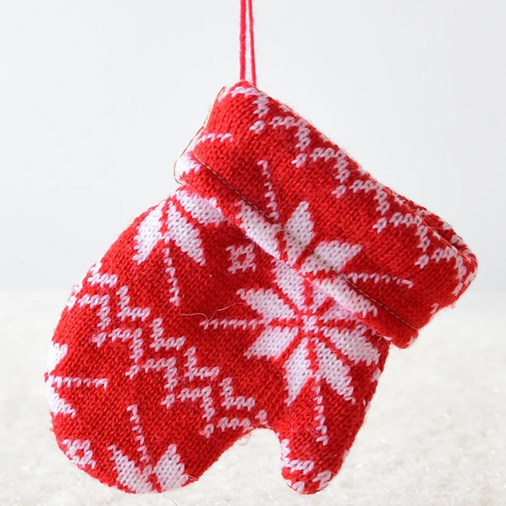 1 шт. распродажа шерстяных мини рождественских носков в клетку Подарочная сумка с