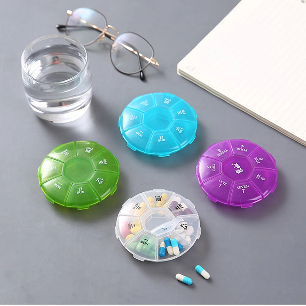 Органайзер для таблеток на неделю дорожный контейнер чехол лекарств 7 дней