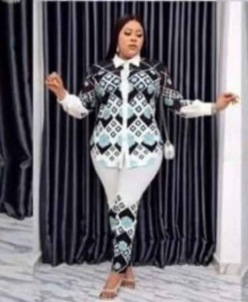 2020 Дашики традиционная африканская одежда комплект из двух предметов женское