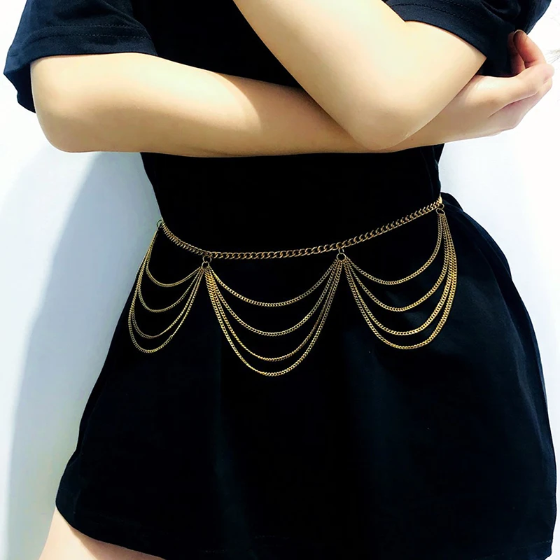 Женский пояс-цепь украшение пояс тело Длинная кисточка талия цепи Ретро стиль