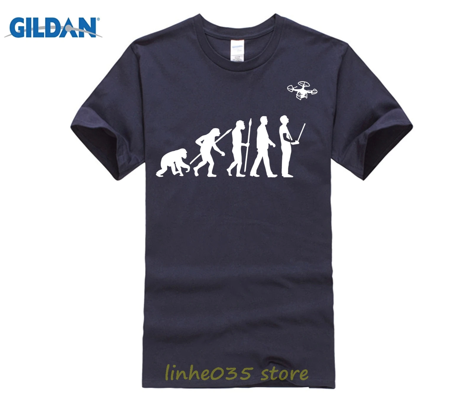 Квадрокоптер футболка Веселая Дрон FPV рубашка Evolution 2018 Новая летняя мужская