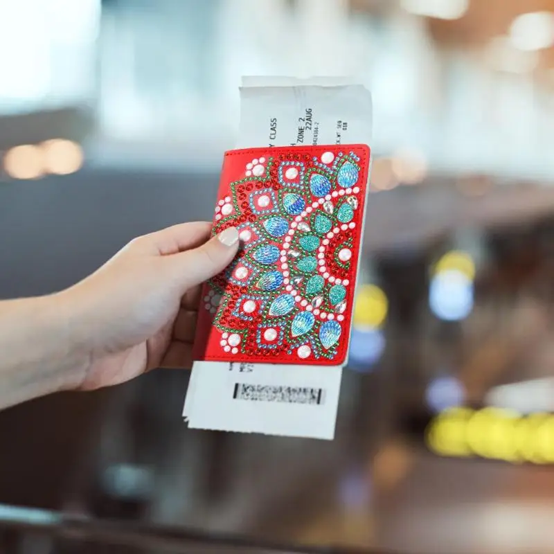 Сделай Сам специальная форма алмазная картина ПУ кожа Защита паспорта Обложка