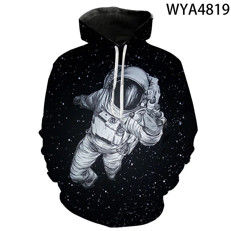

3D Printed Sweatshirts Astronaut Starry Sky Men Women Children Hoodies Pullover Long Sleeve Fashion Streetwear
