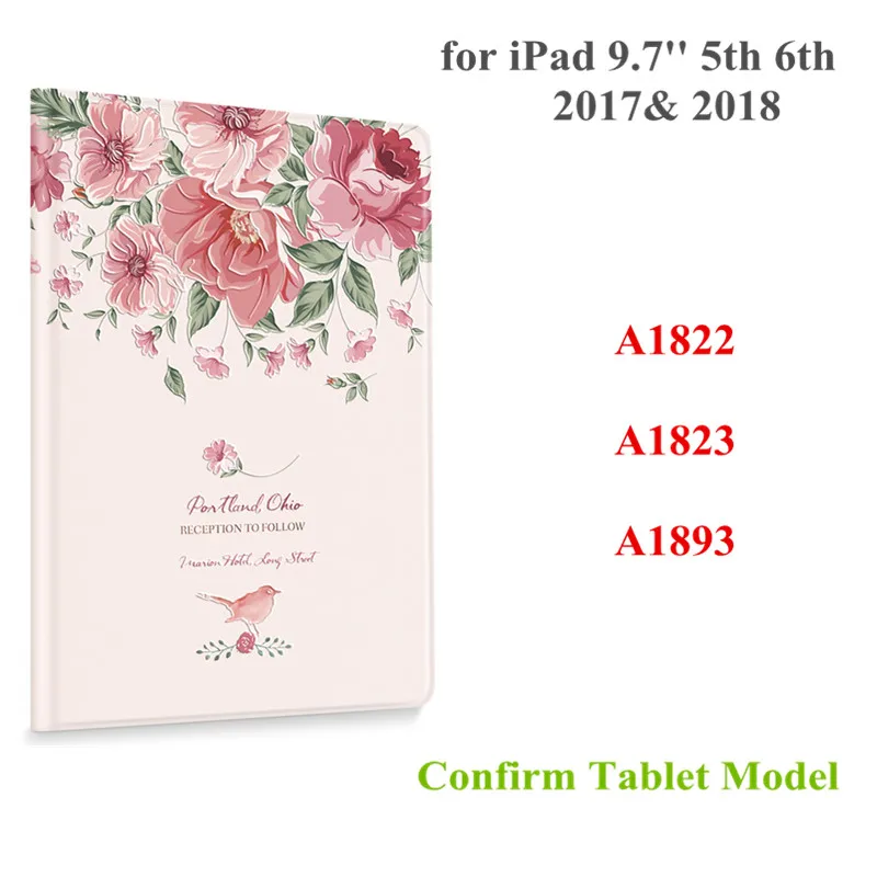 iPad 9.7 2017 2018 Для iPad цветной принт планшет кожаный чехол для iPad 3D рельефный защитный чехол умный чехол s - Цвет: iPad 9.7 2017 2018