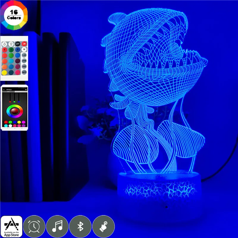 Ночник для детской комнаты крутой настольный 3d светильник с растениями против