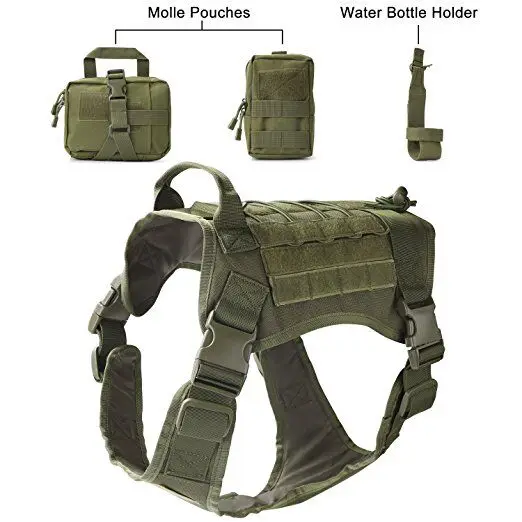 Военный Тактический модульный поводок для собак без тяги на передний зажим