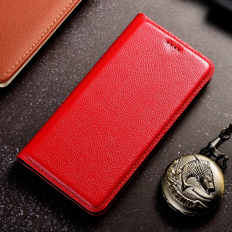 Litchi grain Genuine Leather Case For OnePlus 2 3 3T 5 5T 6 6T 7 Pro Flip Stand Mobile Phone Cover shells capa coque bags | Мобильные