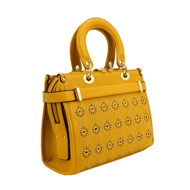 

Маленькие сумочки с заклепками и вырезами, Женский мессенджер через плечо с цветочным принтом, маленькая сумка-тоут на плечо