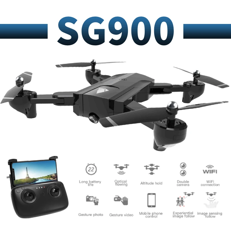 SG900 Профессиональный Дрон с камерой 720p/4k HD WiFi FPV щетка Мотор Пропеллер длинный