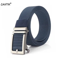 cantik 2022 new design fake pin automatic buckle metal quality fashion leisure nylon belt clothing accessories for men cbca179