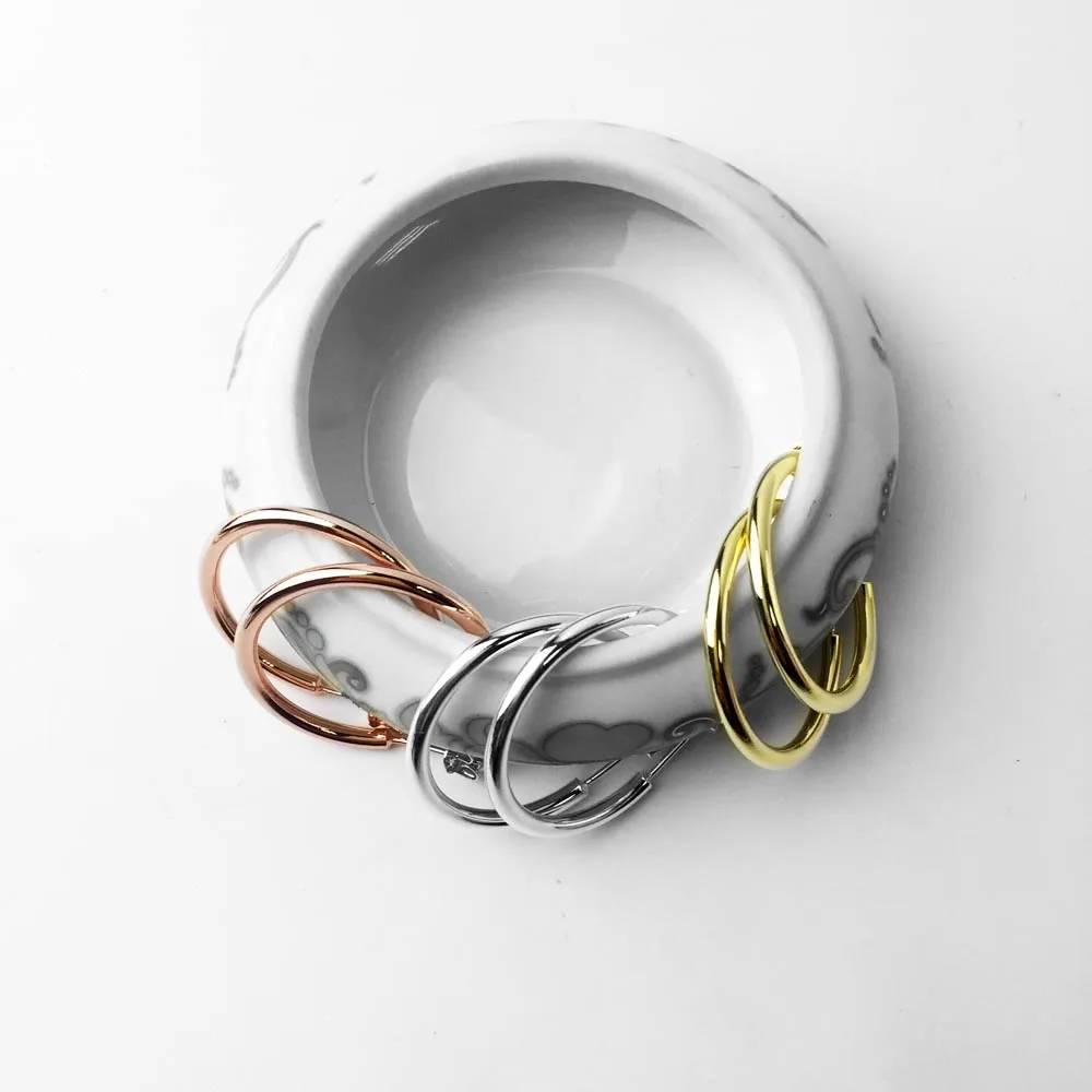 Женские серьги-кольца в креольском стиле 30 мм | Украшения и аксессуары