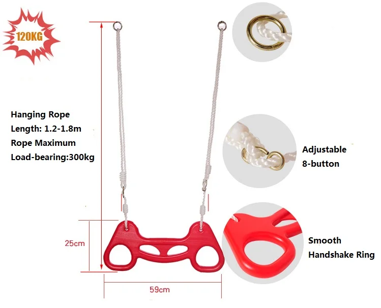 

Kids Training Arm Strength Rings Swing Children Fitness Toys Trapeze Bar Swing Set Children Gymnastic Playground Garden Swings