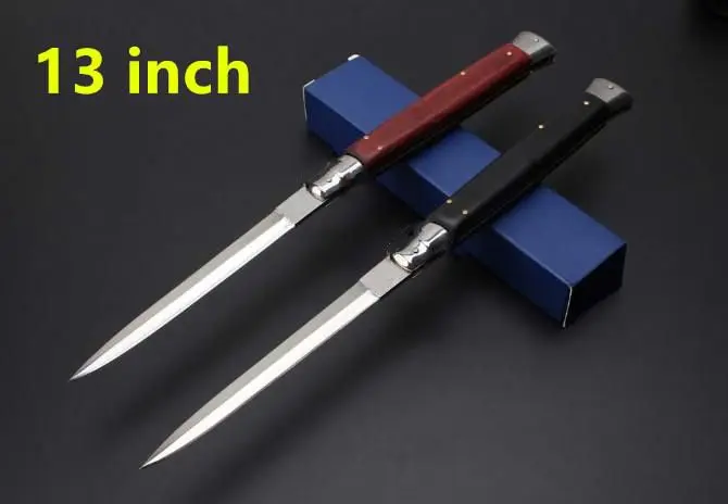 Мафия 13 дюймов красная черная деревянная ручка Itau карманный нож вспомогательный