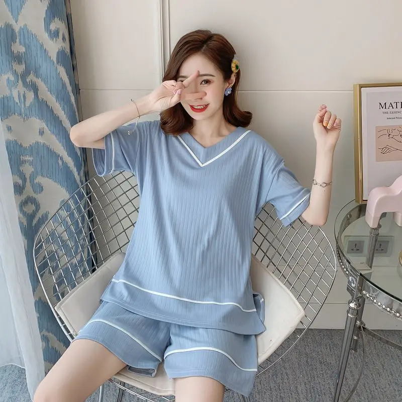 GOGONI 2020 New Arrivals 2Pcs Women Summer Pajamas Set Sweet Clothes For Fashion Sleepwear | Женская одежда