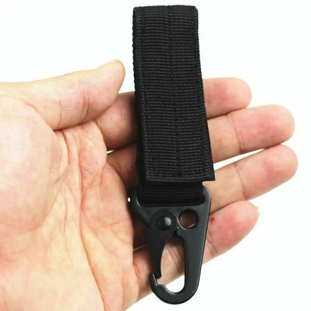 

Outdoor Nylon Carabiner Quickdraws Key Chain Hook Webbing Buckle Hanging Belt Clip Kit Bag Key Ring Strap