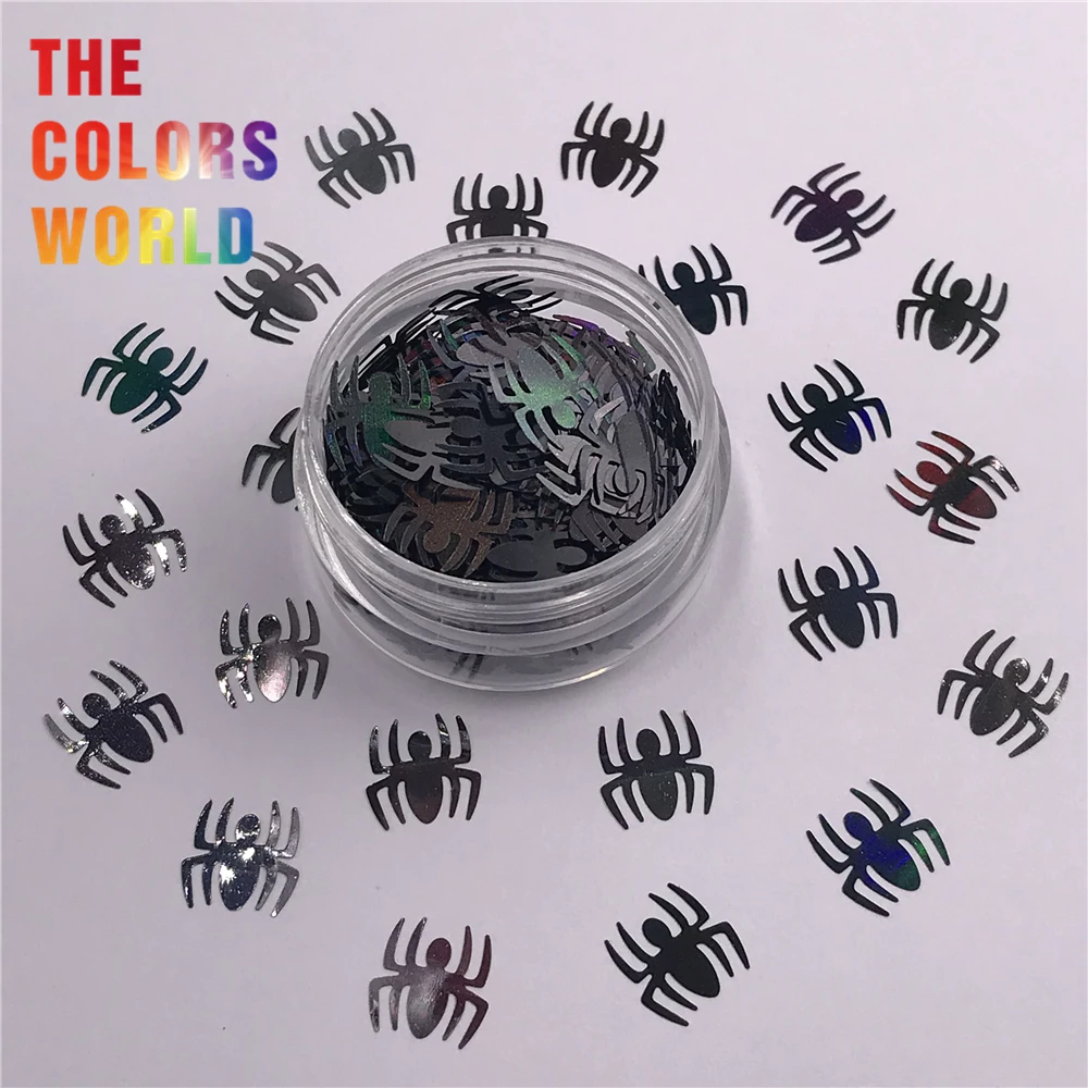 Паук 10 мм большой размер Хэллоуин Блеск украшения макияж ремесла стакан DIY