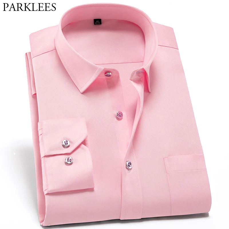 Рубашка мужская из бамбукового волокна брендовая Повседневная приталенная