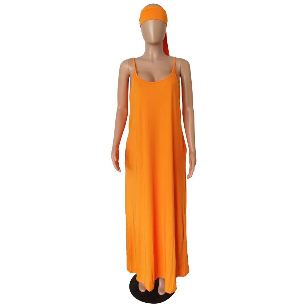 Laughido размера плюс платье макси на бретельках с поясом без спинки Vestidos свободное платье с карманом на поясе из смесового хлопка женское платье наряды