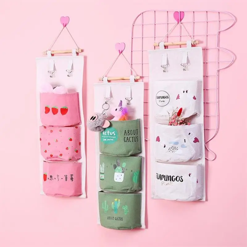 Милая настенная сумка для хранения многослойный настенный дверной подвесной