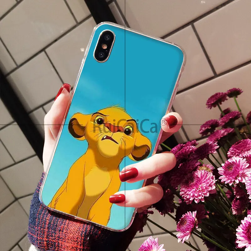 Ruicaica Король Лев ТПУ Мягкий силиконовый чехол для телефона iPhone 8 7 6 6S Plus 5 5S SE XR X XS MAX