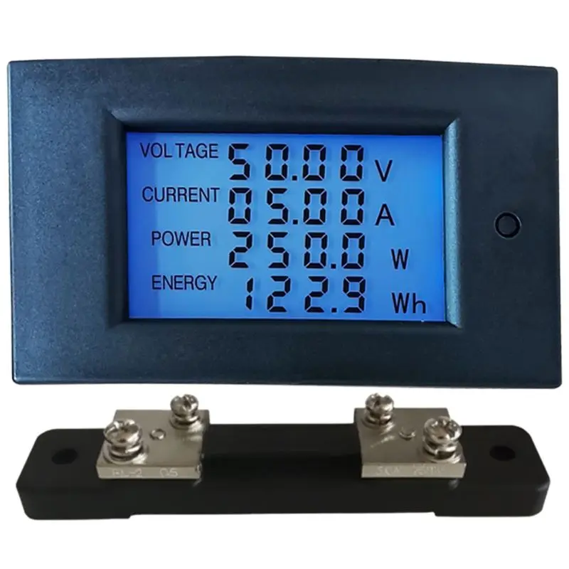 

DC 7.5-100V 50A 5KW Power Energy Meter Wattmeter Electrical Panel Gauge Monitor Digital Display Volt kwh Watt Amp