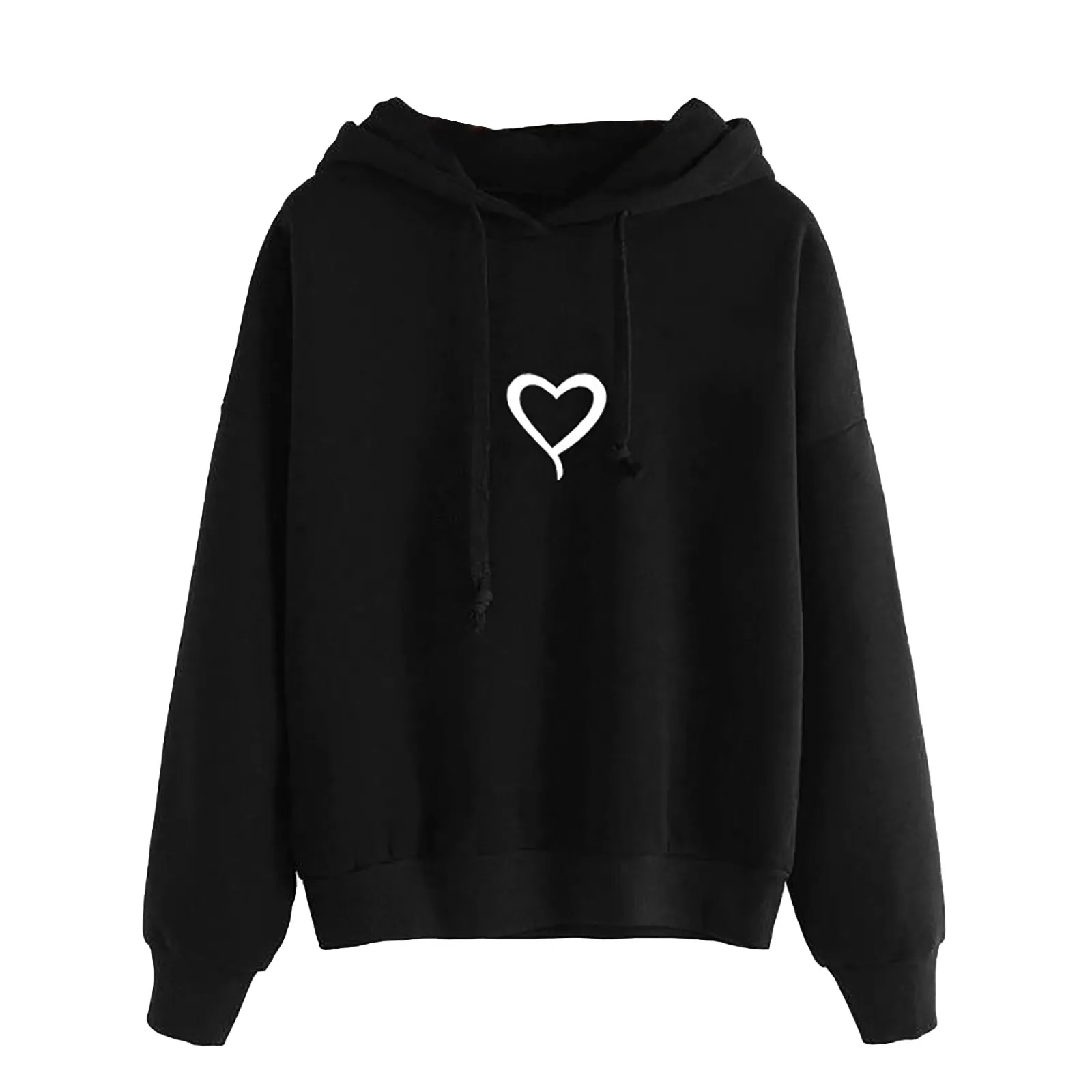 Women Sweatshirt Hoodie Ladies Hooded Love Printed Casual Pullovers Tops Girls Long Sleeve Autumn Winter clothes Plus Size Hoody