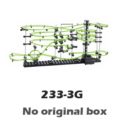 233 3G no box 1350 см рельсовый уровень 3 Мраморный Запуск ночь светится в темноте ролик модель американских горок здание Мальчик Игрушка Лабиринт прокатки мяч скульптура - Цвет: 233 3G no box