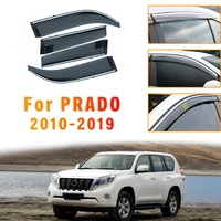 car styling smoke window for toyota prado j150 2010 2015 2016 2017 2018 sun rain exterior visor deflector guard accessories 4pcs