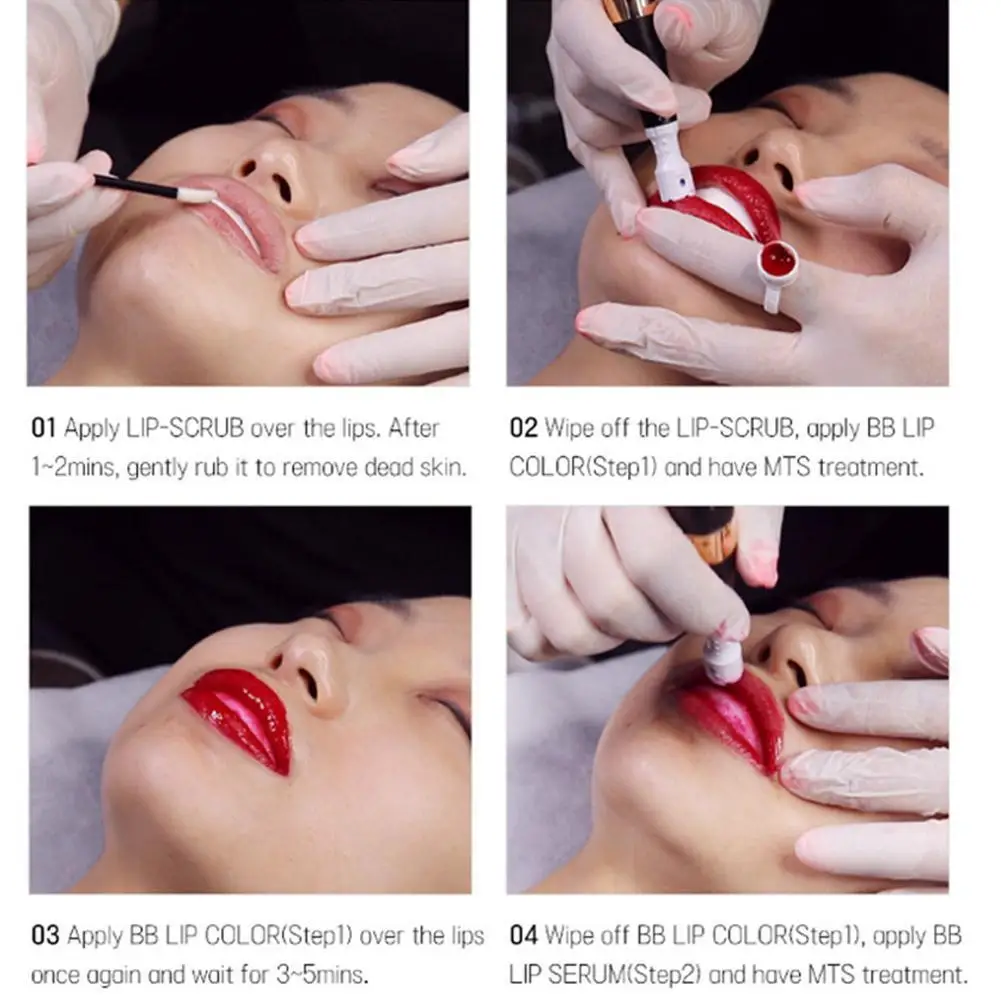 

8ml Lip Gloss Meso Serum Semi-permanent Makeup Lipstick Coloring Power 3 Kinds Of Strong Romantic Red To Choose From