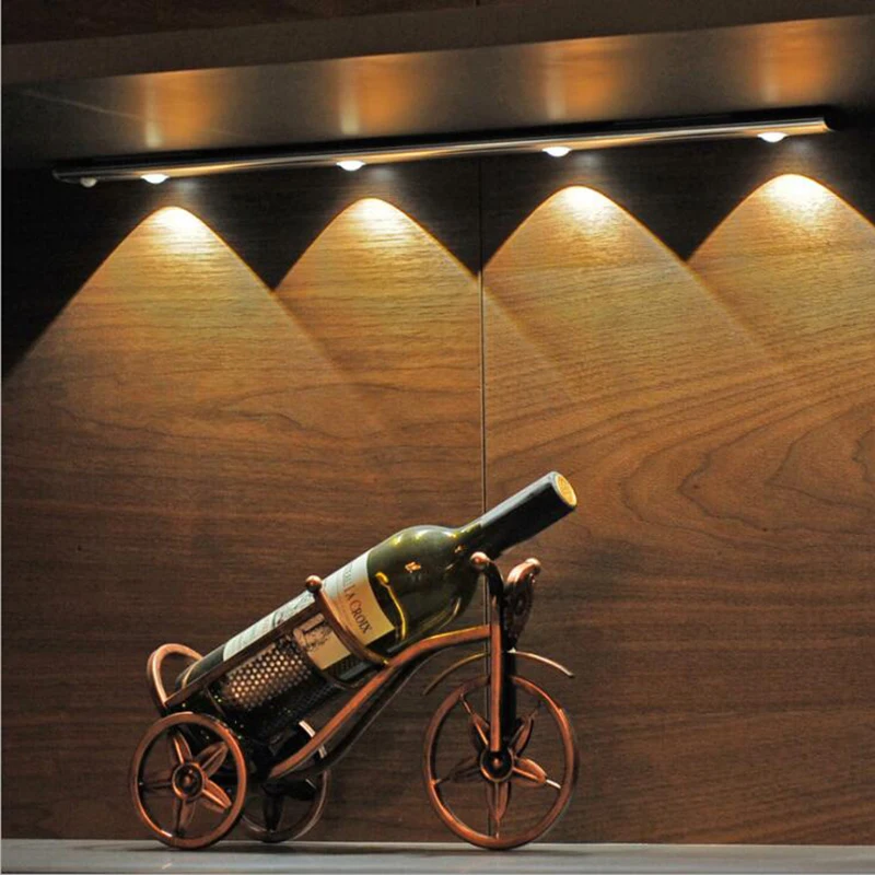 hand sweep led under cabinet light for kitchen usb recharge magnet wall lamp with auto switch motion sensor light for wardrobe free global shipping