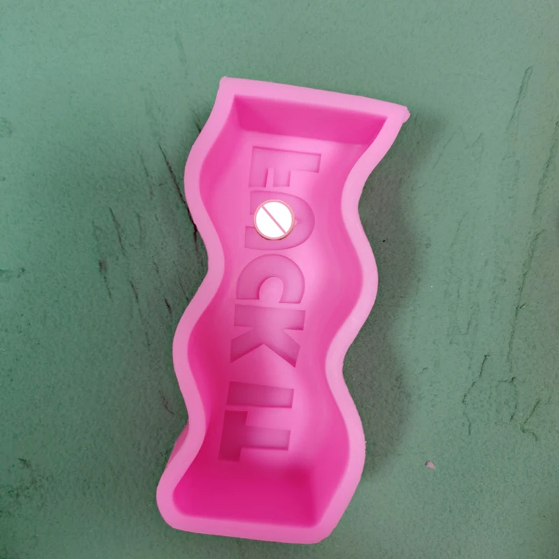 Уникальная силиконовая форма Squiggle в виде милой свечи прямоугольной формы