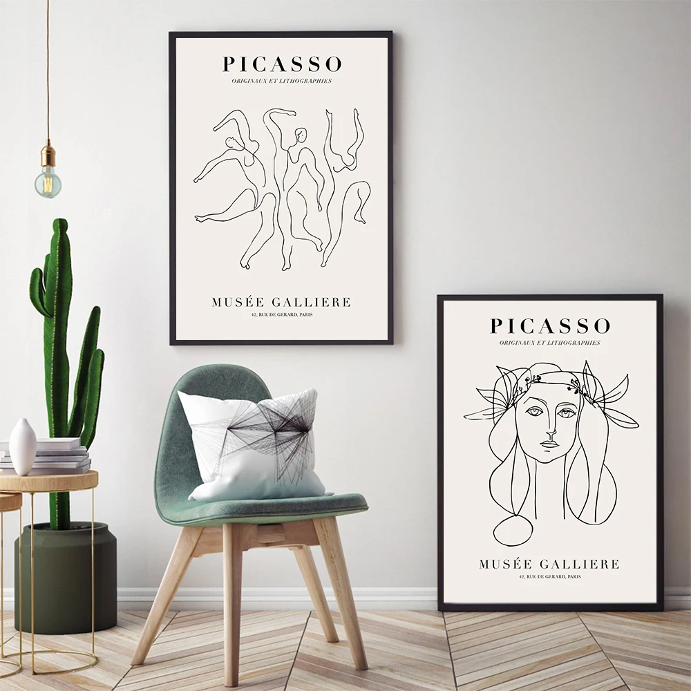 

Retro Picasso Matisse Posters And Prints Abstract Girl Body Flower Wall Art Canvas Painting Pictures For Living Room Nordic Deco