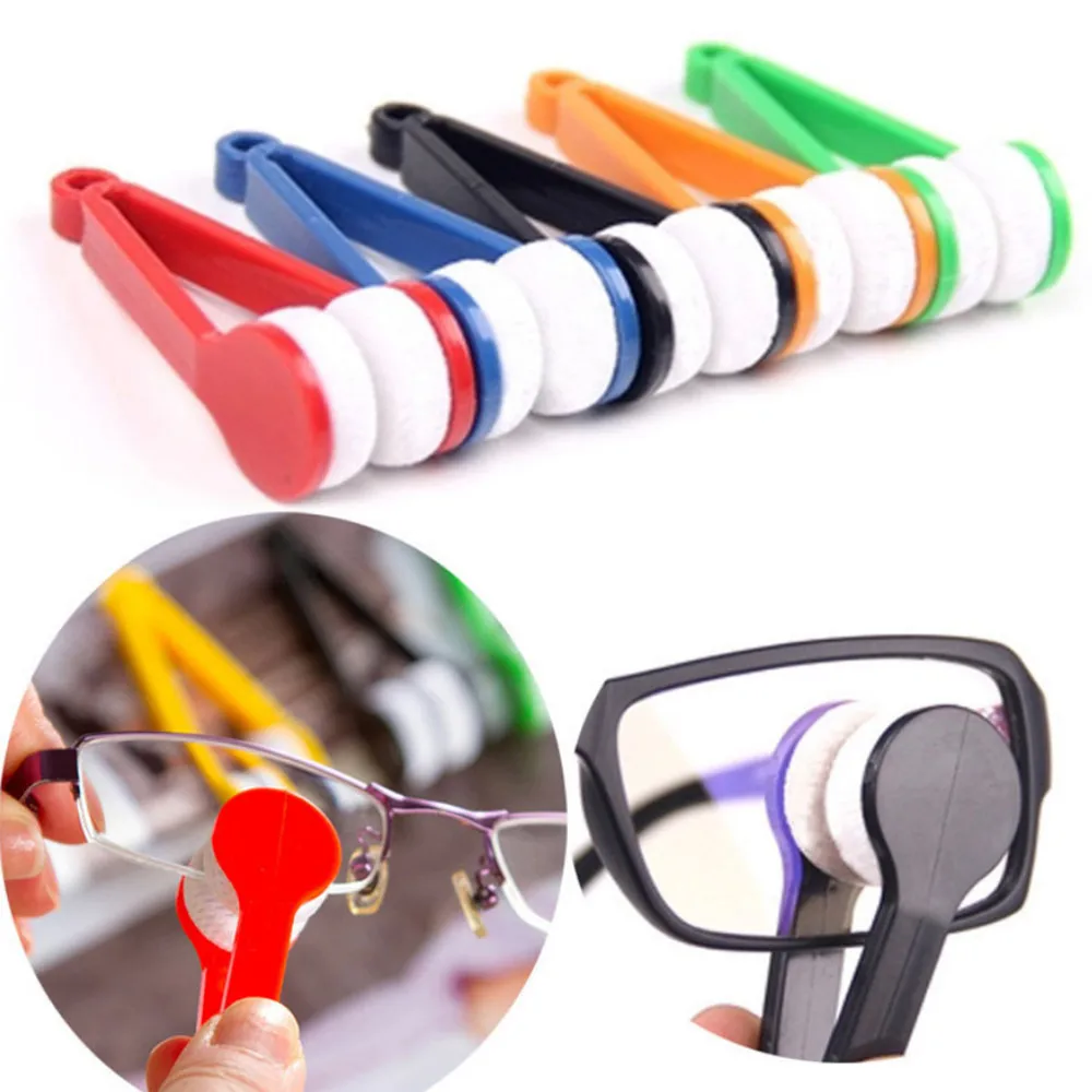 Sunglasses Lens Cloth Eyeglasses Microfiber Cleaner Cleaning Slippers Handle Wiper Use Spectacles Eyewear Brush drop | Аксессуары для