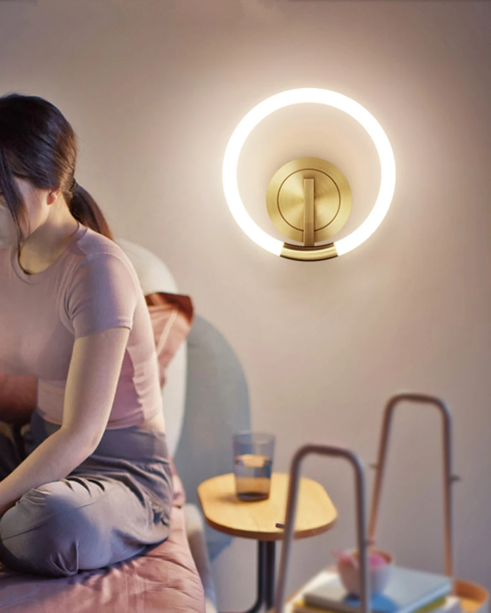 

Nordic Led Indoor Wall Lights Round Simple Modern Sconce Light for Living Room Bedroom Background Home Decor Fixtures Aisle Lamp