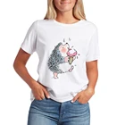 Футболка женская с коротким рукавом и круглым вырезом, в стиле унисекс