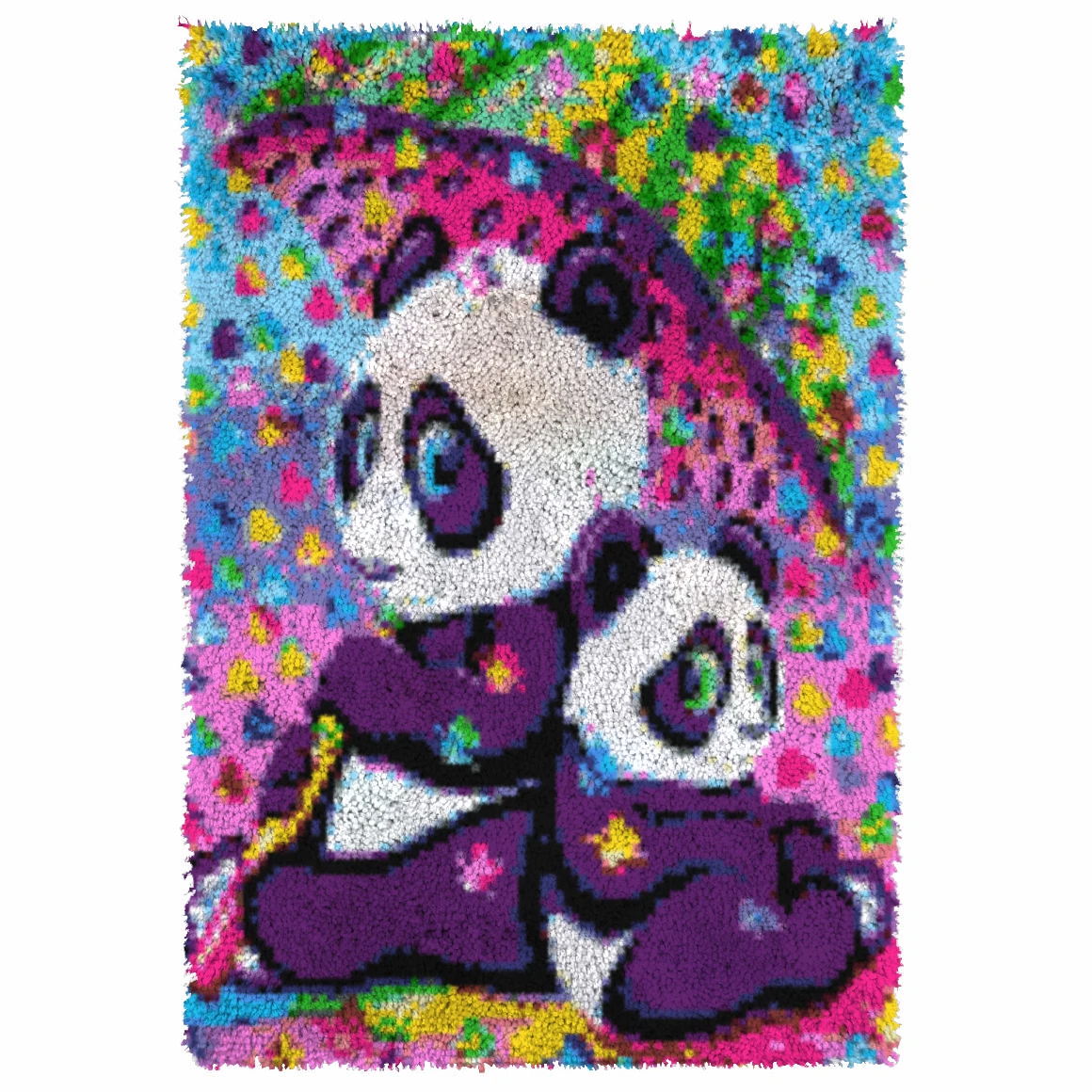 

Наборы ковровых покрытий с застежкой-крючком панда необработанный вязаный гобелен 3D пряжа наборы подушек для вышивки