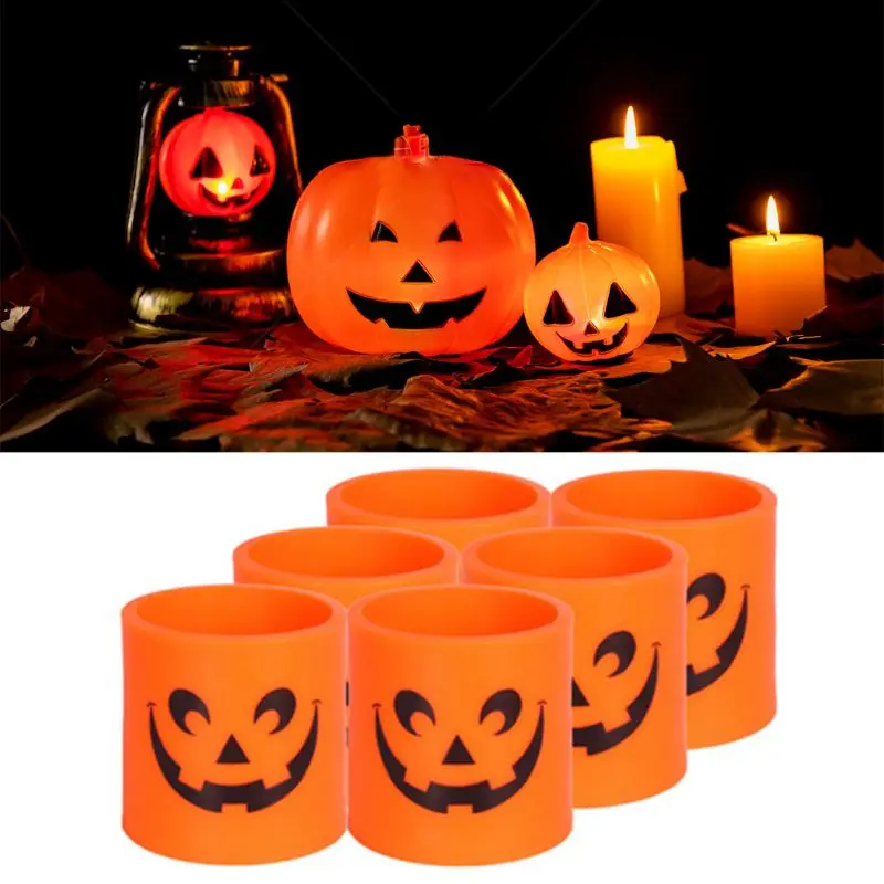 

2021 Halloween pumpkin light electronic luminous LED plastic candle light for holiday decoration home Decor Bedside Indoor