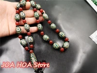 nine eyed dzi agate sweater chain tibetan vintage pendant jade bead necklace jewelry neck ornament accessories