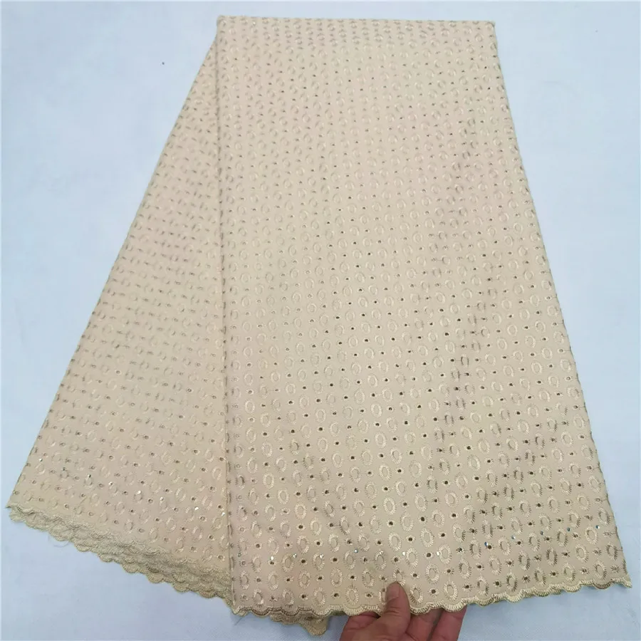 Swiss lace fabric 2020 latest Satin 100%cotton embroidery African cotton fabrics voile popular Dubai style 5yards | Дом и сад