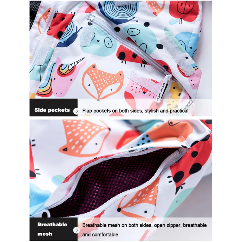 Зимние новые детские лыжные костюмы уличная Лыжная куртка штаны наборы для