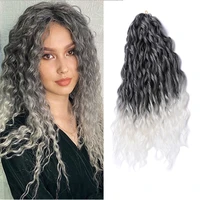 afro curls synthetic crochet hair braids natural soft yaki kinky braiding hair extensions ombre deep water wavy loose wave hair