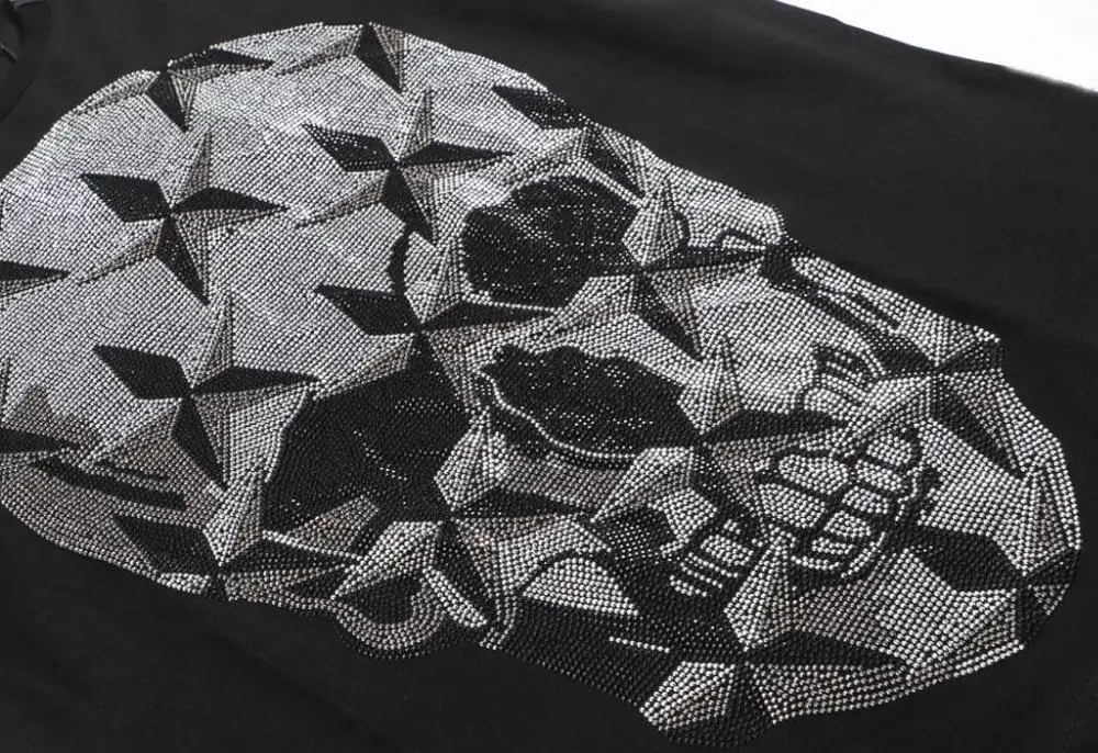 Свитшот мужской оверсайз с рисунком черепа в стиле хип-хоп