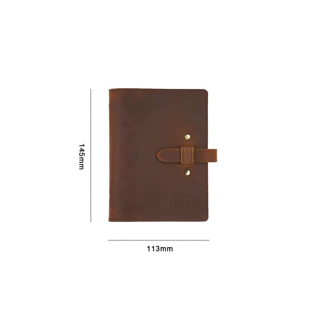 Brown A7 Handnote, винтажный блокнот из натуральной кожи, А5, личный А6, А7, Дневник для путешествий, дневник, планировщик, блокнот, для школы, подарок на день рождения - Цвет: Brown A7