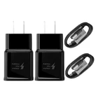 15 Вт Зарядное устройство для Samsung, Адаптивная быстрая зарядка, 5 В, 3 А, адаптер питания, USB 3,0, Type C, кабель для передачи данных для Galaxy S10, S20, Note 8, 9, 10, A50, A70