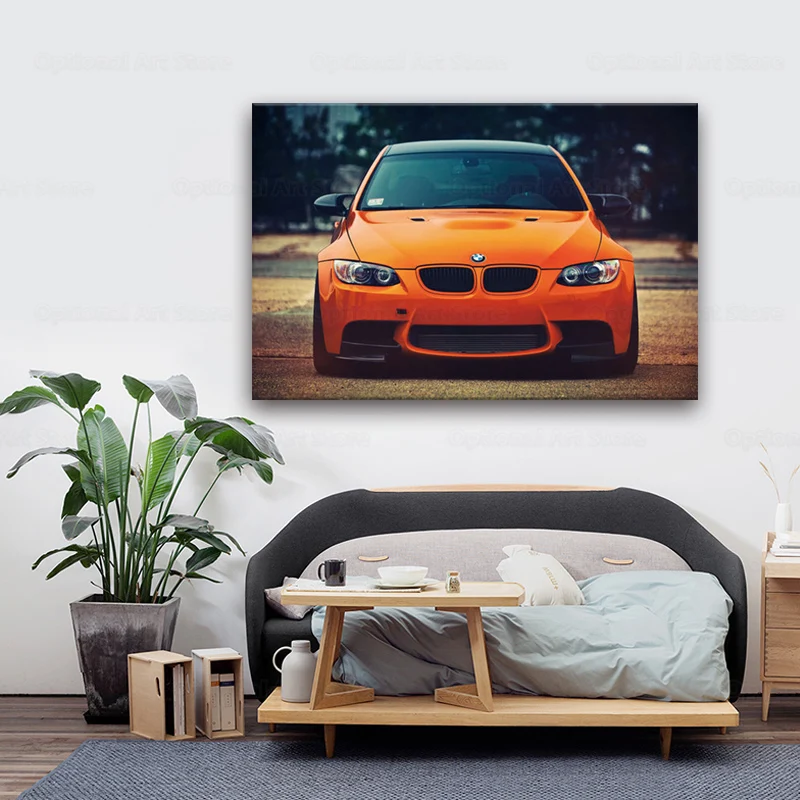 Плакаты и принты для гоночных автомобилей BMW M3 оранжевые глаза Лидер продаж 20x30 24x3