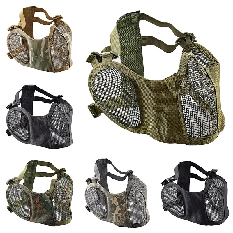 Маска из стальной проволоки для езды на велосипеде и поле боя 7 цветов|Маска