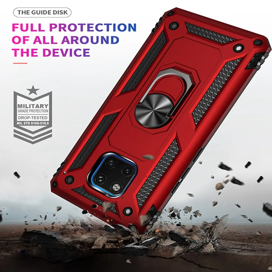 Ударопрочный чехол 360 для телефона Huawei P20/P30 Lite P30 Pro армированный автомобильный