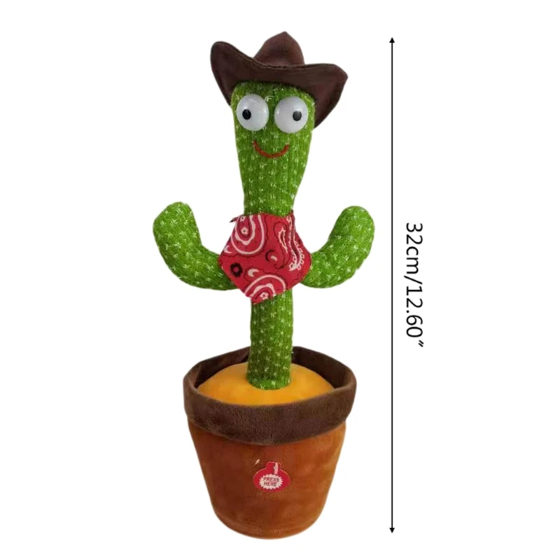 

Talking Cactus Plush Electric Singing 120 Songs Dancing And Twisting Cactus Toy Luminous Recording Learning To Speak Plush Toy