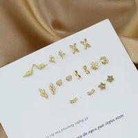 korean fashion minimalism mini stainless steel stud earrings for women piercing 2021 trendy earring for teens jewelry wholesale