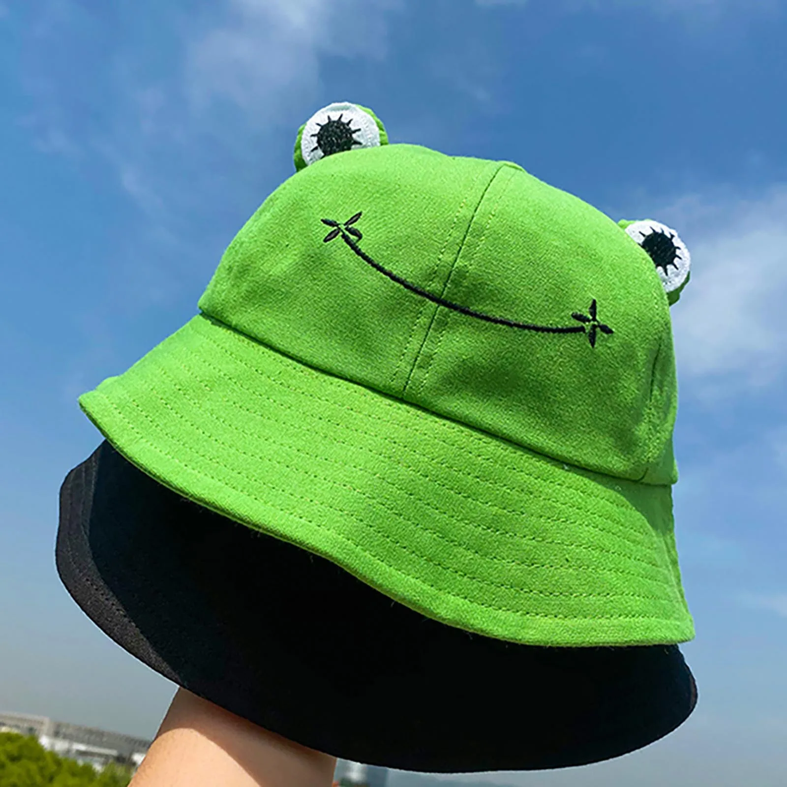 

2020 Frog Bucket Hat for Women Summer Autumn Plain Female Panama Outdoor Hiking Beach Fishing Cap Sunscreen Woman Sunhat Bob